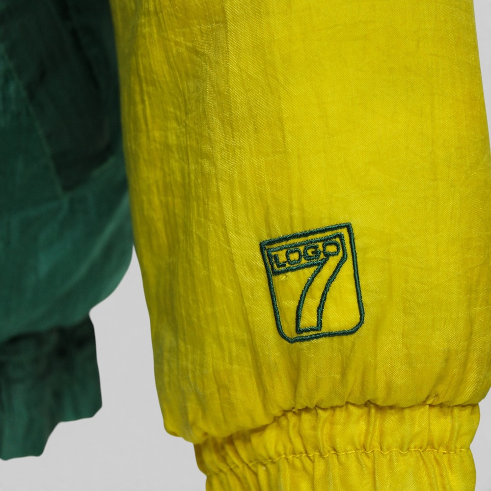 Logo 7 Green Bay Packers Jacket Mens Large Green Yellow Good Vintage 90s NFL - Picture 5 of 10
